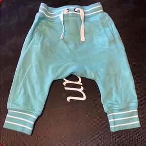 Hanna Anderson joggers. Is a light teal